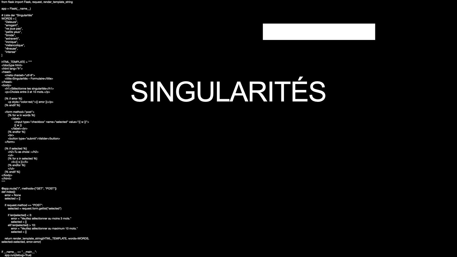 Singularités